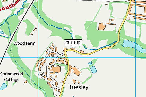 GU7 1UD map - OS VectorMap District (Ordnance Survey)