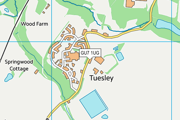 GU7 1UG map - OS VectorMap District (Ordnance Survey)