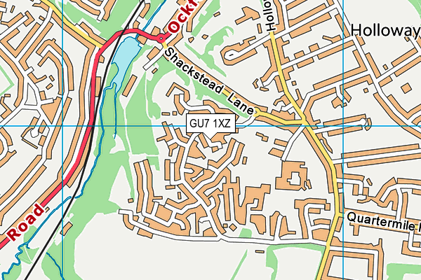 GU7 1XZ map - OS VectorMap District (Ordnance Survey)