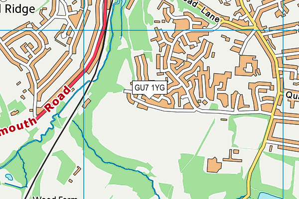 GU7 1YG map - OS VectorMap District (Ordnance Survey)