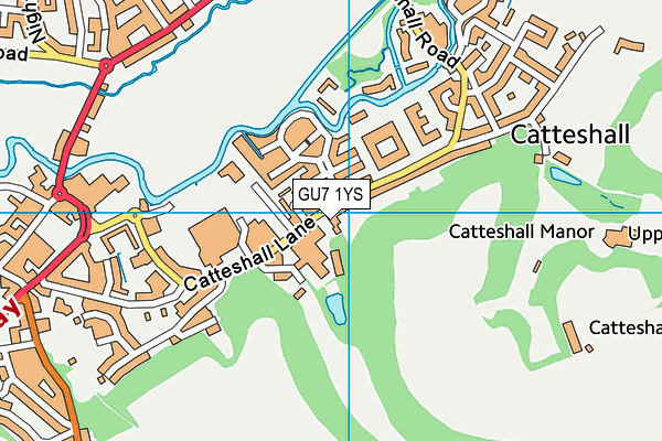 GU7 1YS map - OS VectorMap District (Ordnance Survey)