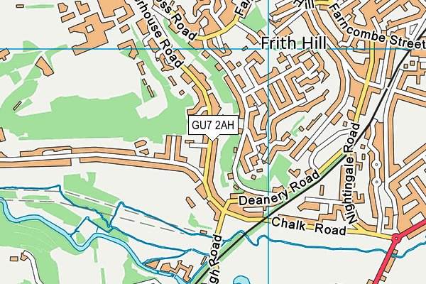 GU7 2AH map - OS VectorMap District (Ordnance Survey)