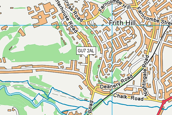 GU7 2AL map - OS VectorMap District (Ordnance Survey)