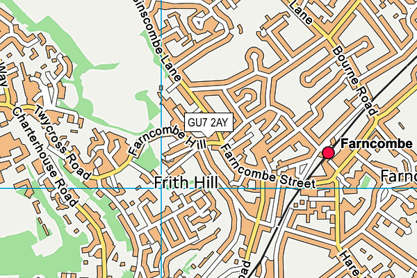 GU7 2AY map - OS VectorMap District (Ordnance Survey)