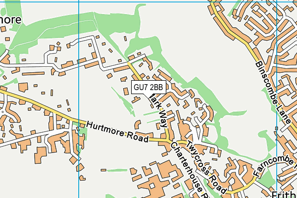 GU7 2BB map - OS VectorMap District (Ordnance Survey)