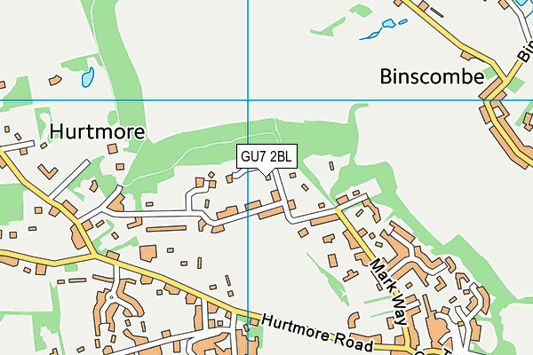 GU7 2BL map - OS VectorMap District (Ordnance Survey)