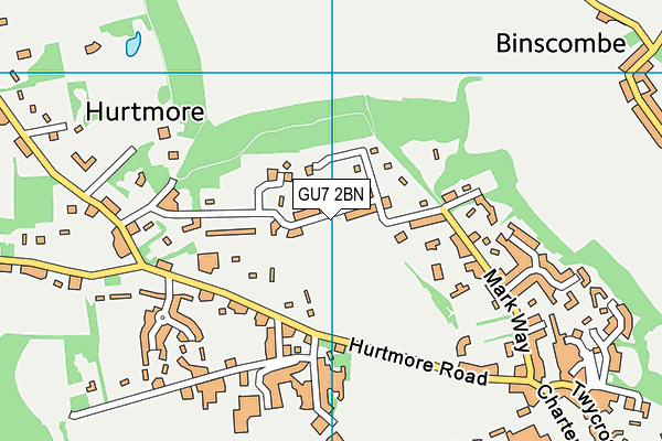 GU7 2BN map - OS VectorMap District (Ordnance Survey)