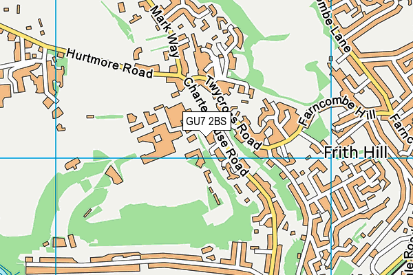 GU7 2BS map - OS VectorMap District (Ordnance Survey)