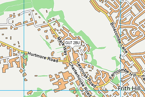 GU7 2BU map - OS VectorMap District (Ordnance Survey)