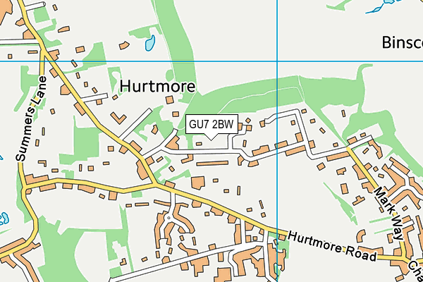 GU7 2BW map - OS VectorMap District (Ordnance Survey)