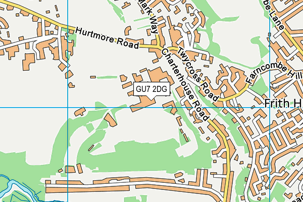 GU7 2DG map - OS VectorMap District (Ordnance Survey)