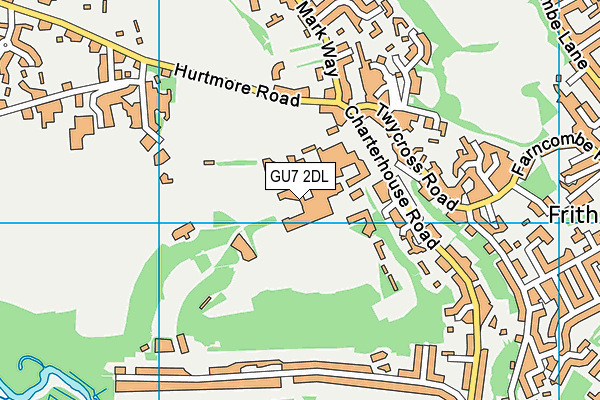 GU7 2DL map - OS VectorMap District (Ordnance Survey)