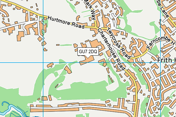 GU7 2DQ map - OS VectorMap District (Ordnance Survey)