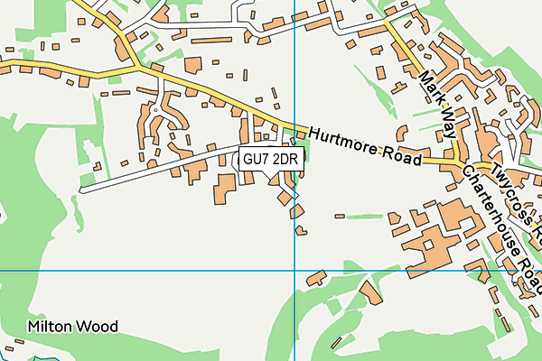 GU7 2DR map - OS VectorMap District (Ordnance Survey)