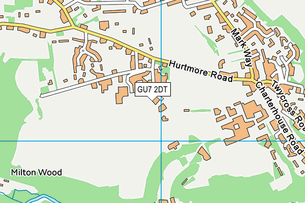 GU7 2DT map - OS VectorMap District (Ordnance Survey)