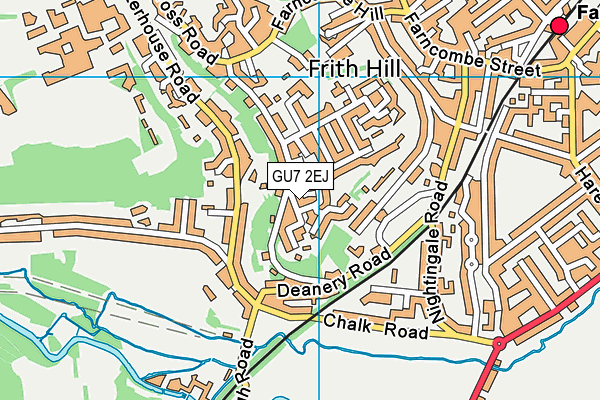 GU7 2EJ map - OS VectorMap District (Ordnance Survey)