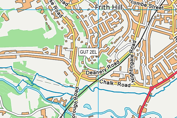 GU7 2EL map - OS VectorMap District (Ordnance Survey)