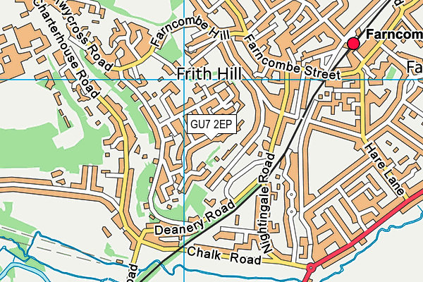 GU7 2EP map - OS VectorMap District (Ordnance Survey)