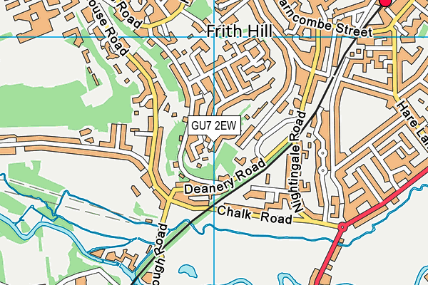 GU7 2EW map - OS VectorMap District (Ordnance Survey)