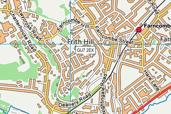 GU7 2EX map - OS VectorMap District (Ordnance Survey)