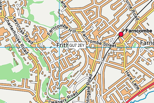 GU7 2EY map - OS VectorMap District (Ordnance Survey)