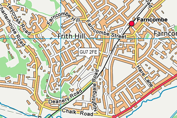 GU7 2FE map - OS VectorMap District (Ordnance Survey)