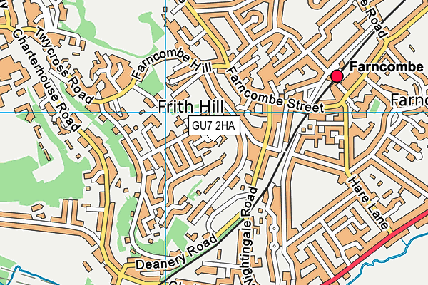 GU7 2HA map - OS VectorMap District (Ordnance Survey)