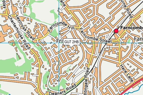 GU7 2HB map - OS VectorMap District (Ordnance Survey)