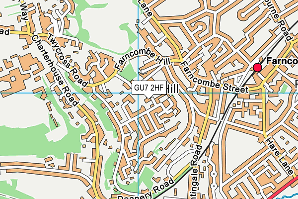GU7 2HF map - OS VectorMap District (Ordnance Survey)