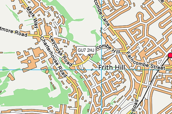 GU7 2HJ map - OS VectorMap District (Ordnance Survey)