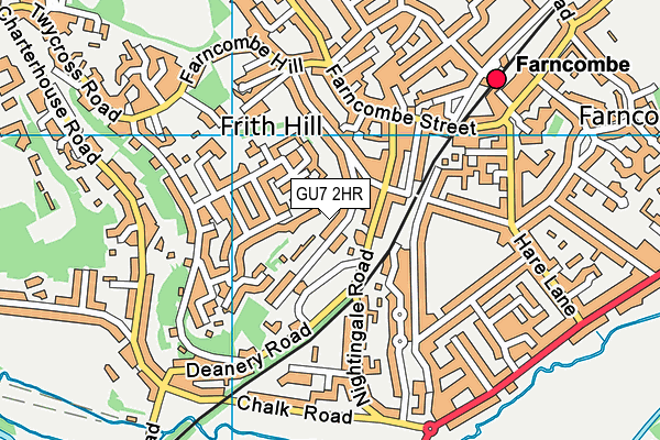 GU7 2HR map - OS VectorMap District (Ordnance Survey)