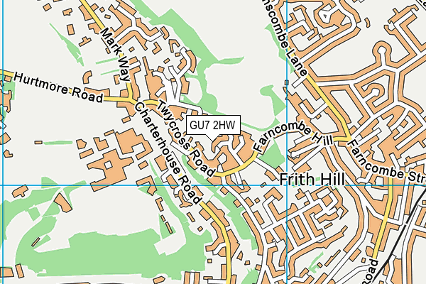 GU7 2HW map - OS VectorMap District (Ordnance Survey)