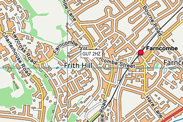 GU7 2HZ map - OS VectorMap District (Ordnance Survey)