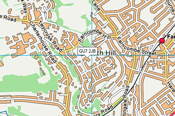 GU7 2JB map - OS VectorMap District (Ordnance Survey)