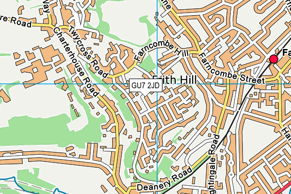 GU7 2JD map - OS VectorMap District (Ordnance Survey)