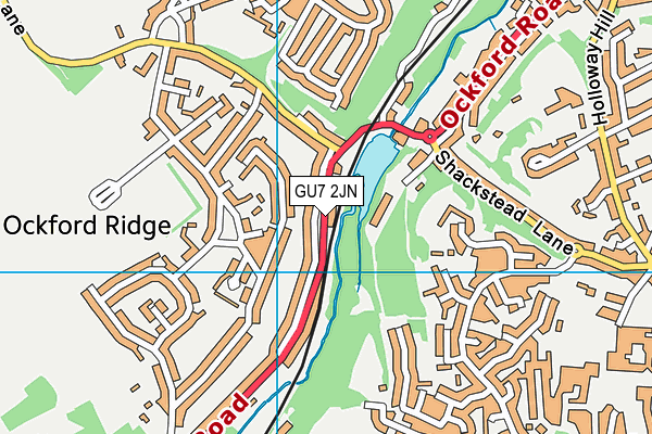 GU7 2JN map - OS VectorMap District (Ordnance Survey)