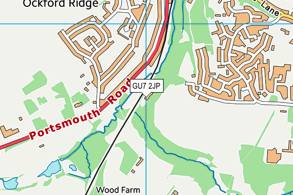 GU7 2JP map - OS VectorMap District (Ordnance Survey)