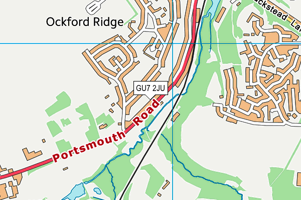 GU7 2JU map - OS VectorMap District (Ordnance Survey)