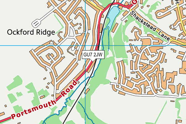 GU7 2JW map - OS VectorMap District (Ordnance Survey)