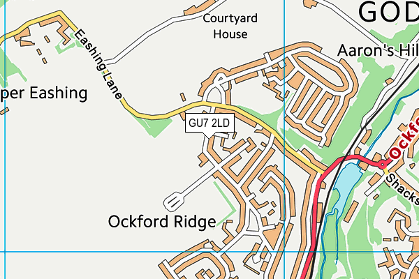 GU7 2LD map - OS VectorMap District (Ordnance Survey)