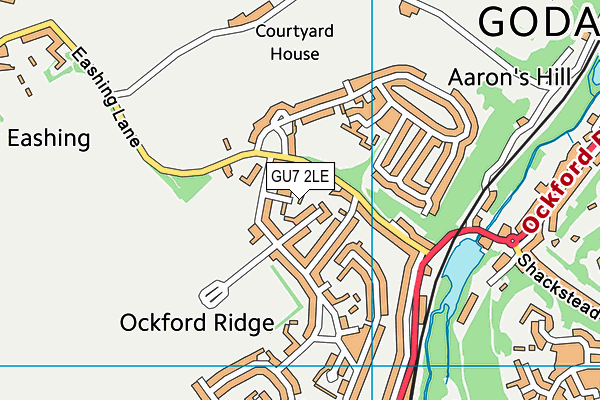 GU7 2LE map - OS VectorMap District (Ordnance Survey)
