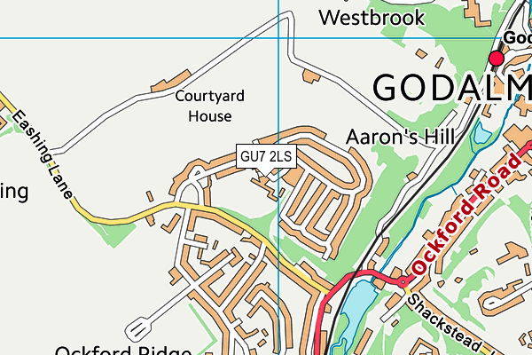 GU7 2LS map - OS VectorMap District (Ordnance Survey)