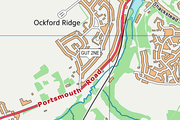 GU7 2NE map - OS VectorMap District (Ordnance Survey)