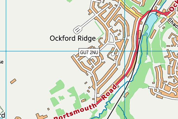 GU7 2NU map - OS VectorMap District (Ordnance Survey)