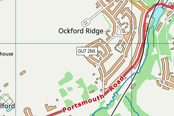 GU7 2NX map - OS VectorMap District (Ordnance Survey)