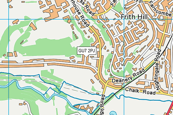 GU7 2PJ map - OS VectorMap District (Ordnance Survey)