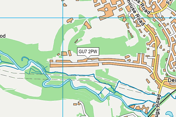 GU7 2PW map - OS VectorMap District (Ordnance Survey)