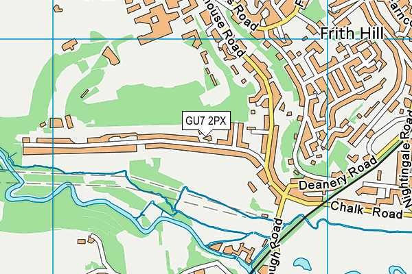 GU7 2PX map - OS VectorMap District (Ordnance Survey)