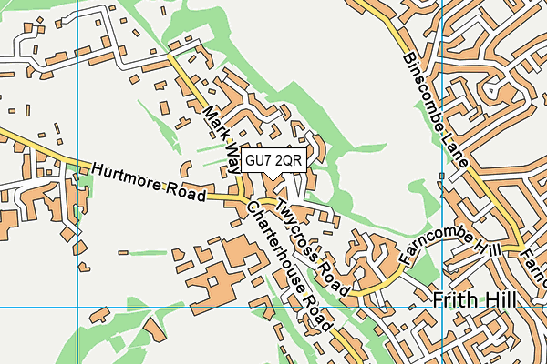 GU7 2QR map - OS VectorMap District (Ordnance Survey)