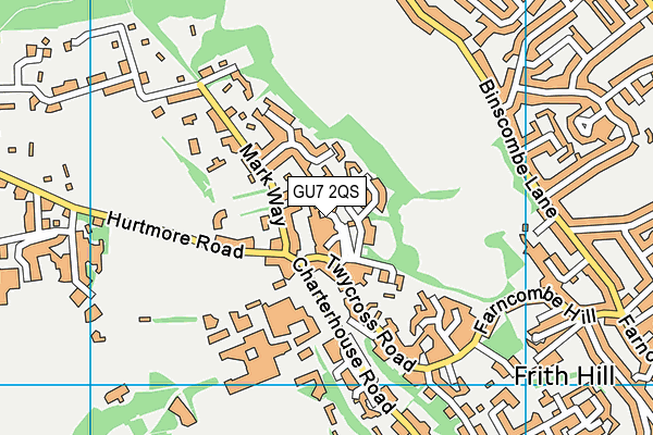 GU7 2QS map - OS VectorMap District (Ordnance Survey)